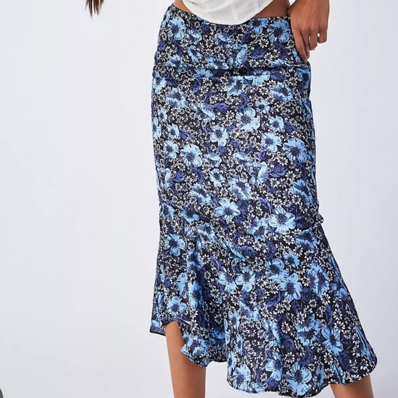 Free People Blue Floral Maxi Skirt - Picture 2 of 4